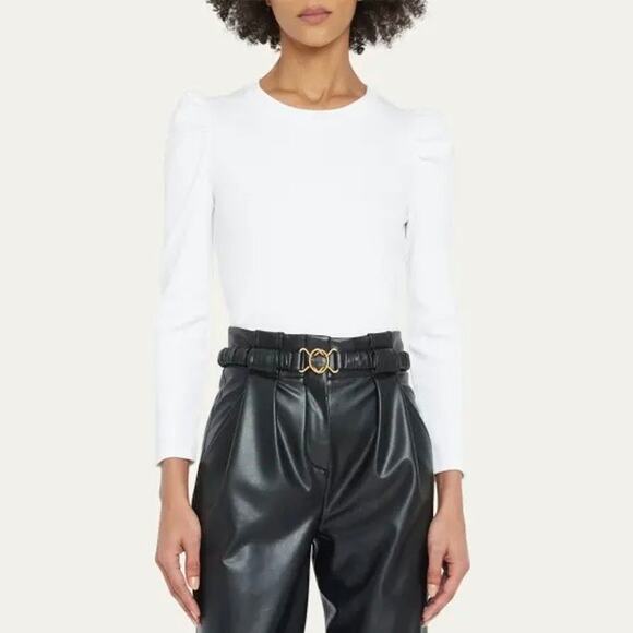 Veronica Beard Britney Puff Sleeve Cotton Top - Picture 3 of 8